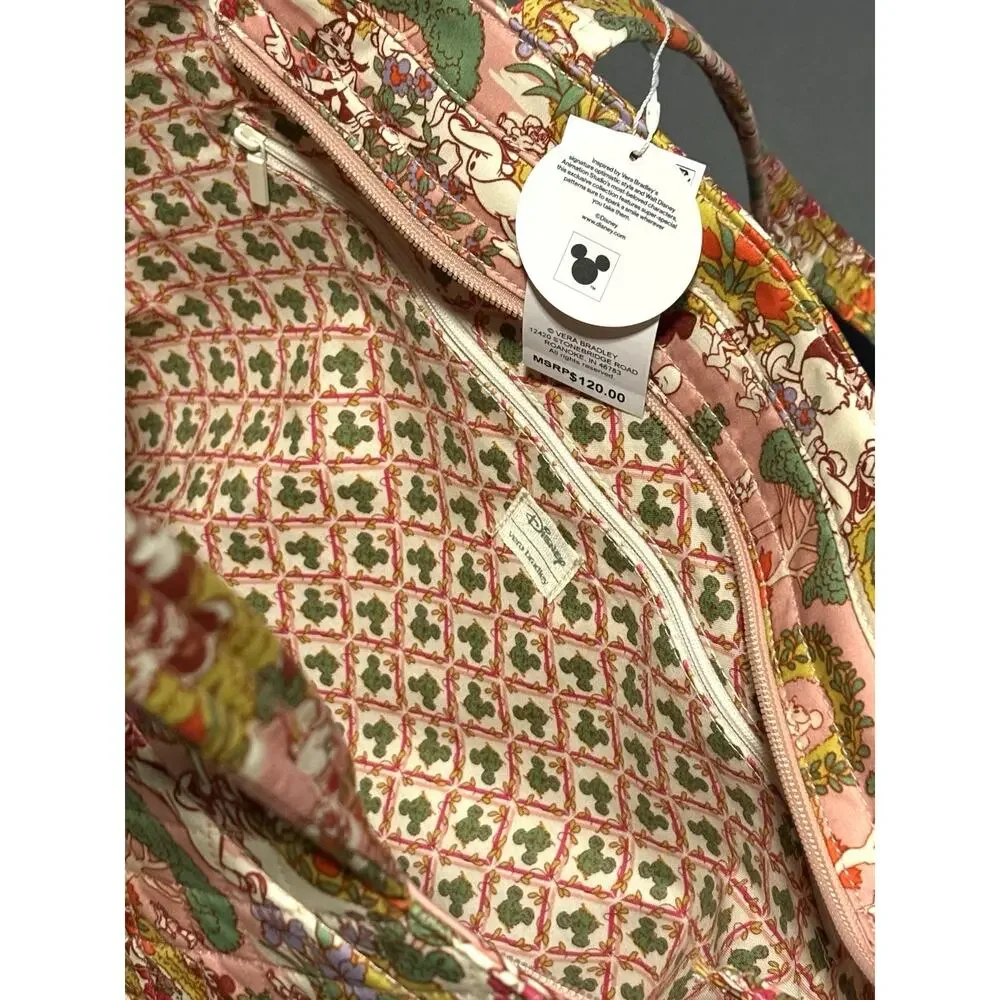 Vera Bradley Mickeys Promenade Original Zip Tote Minnie Mouse Daisy Duck Goofy